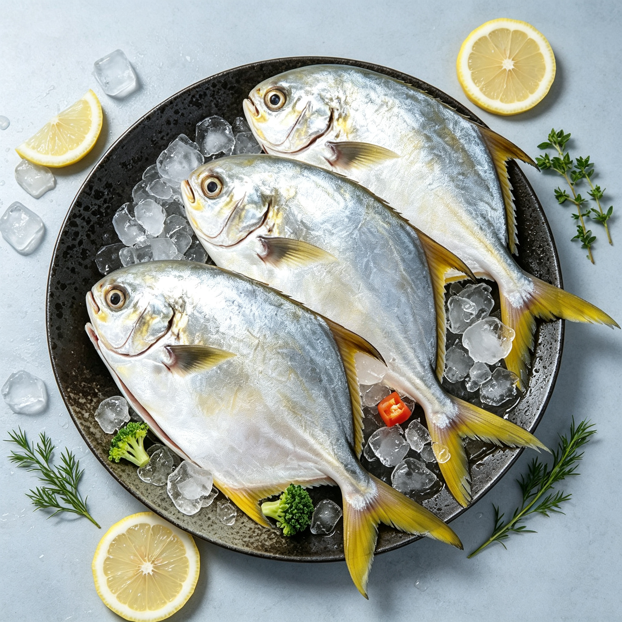 Frozen Raw Golden Pomfret